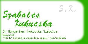 szabolcs kukucska business card